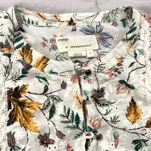 Flowing Print Shirt with emblements  | Anthropology | Size Small/Medium